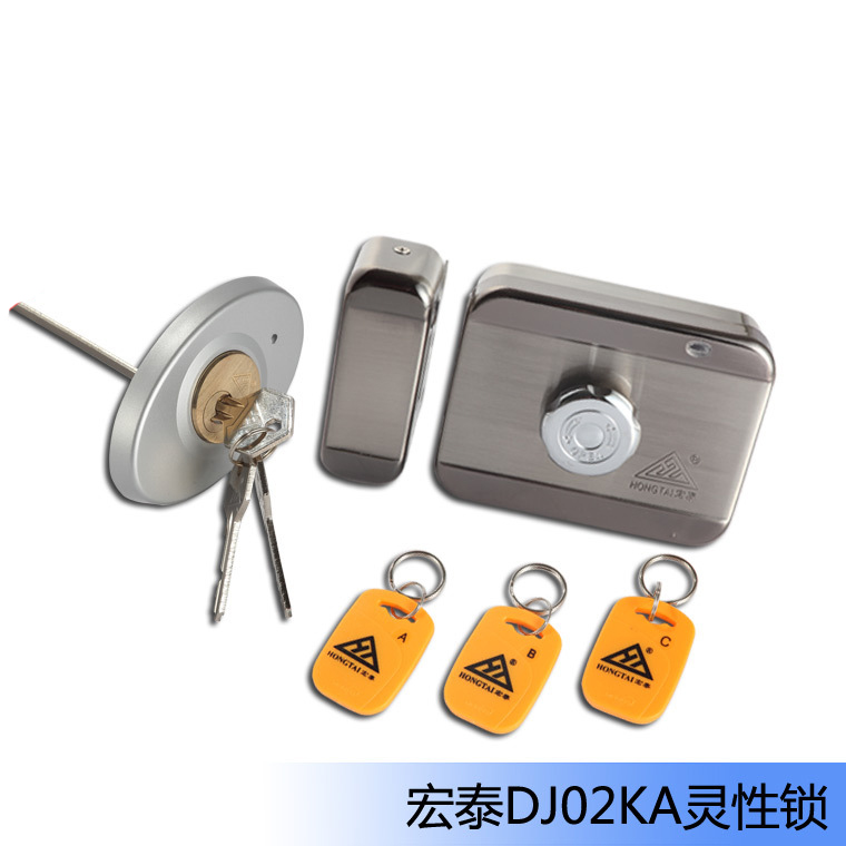 供应宏泰刷卡灵性锁dj02ka/灵性锁/电机锁/电锁/刷卡锁