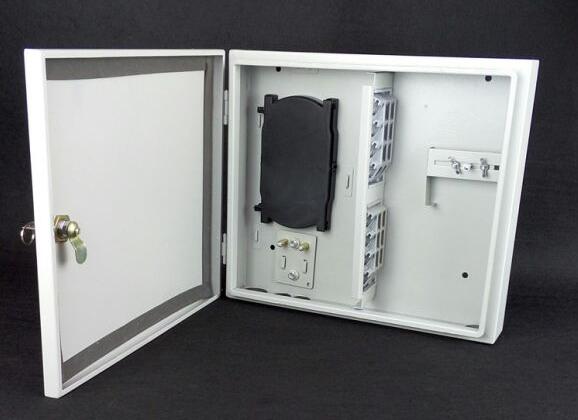 壁挂 抱杆 24芯室外分纤箱 防水加厚光纤分光箱ftth入户箱交接箱
