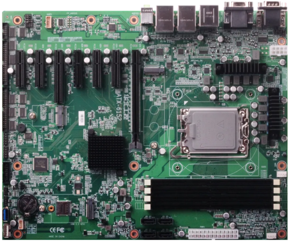 华北工控ATX-6152：拥有增强性能和IO扩展能力的嵌入式AI主板